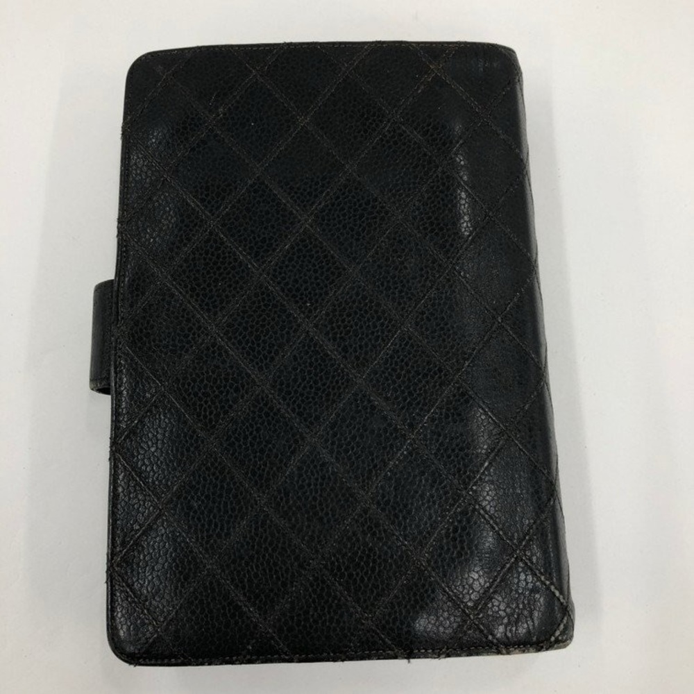 Chanel Matrasse Quilted Black MM Agenda planner notebook cover black - Picture 3 of 9